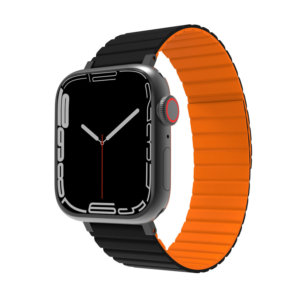 JCPal FlexForm Pasek do Apple Watch Band Czarny/Pomarańczowy (38/40/41mm)