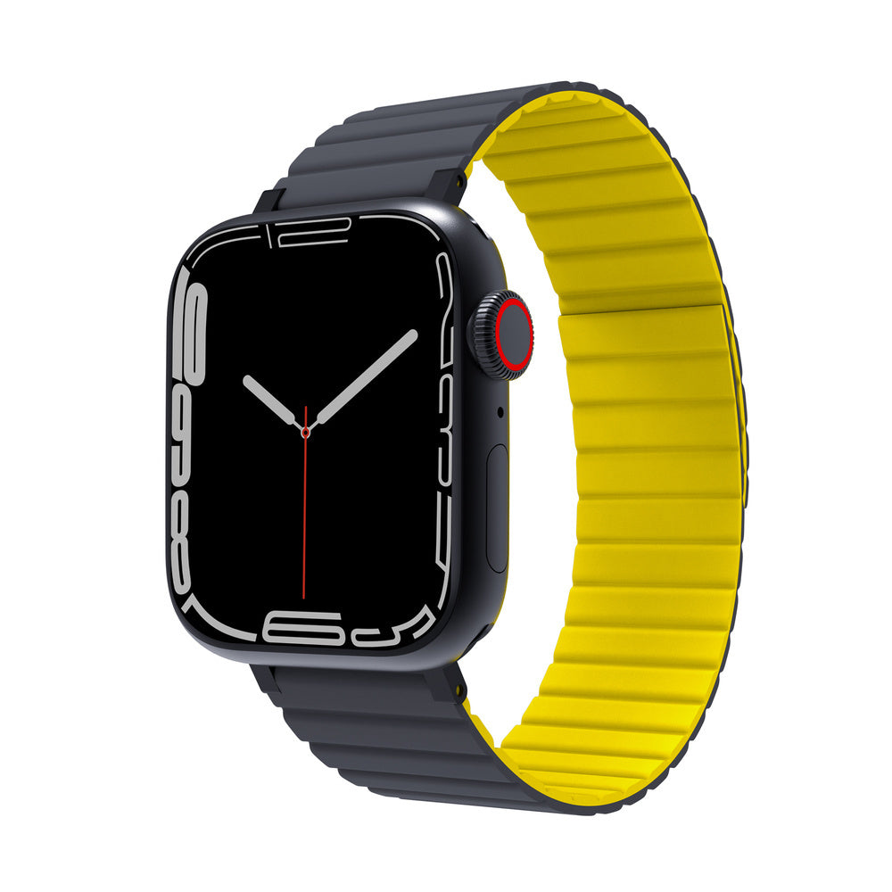 JCPal FlexForm Pasek do Apple Watch Szary/Żółty (42/44/45mm)