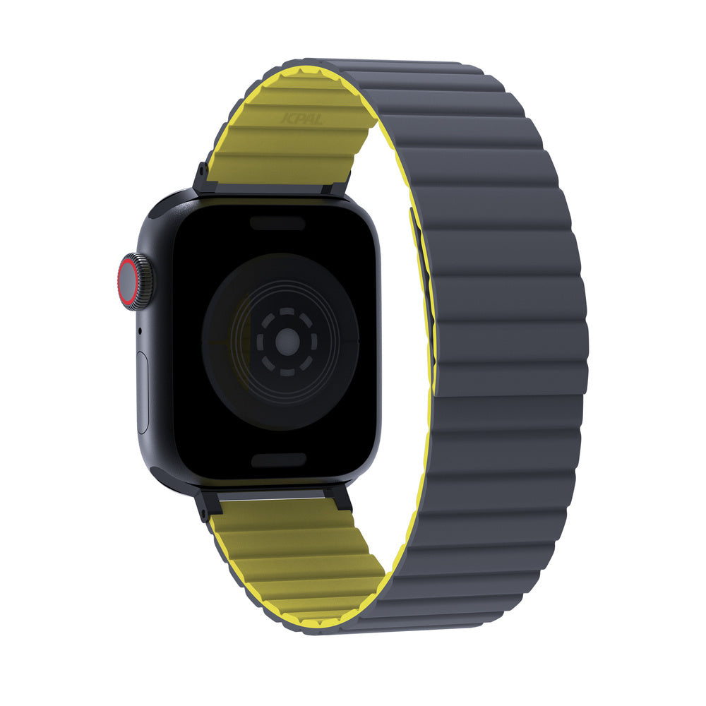 JCPal FlexForm Pasek do Apple Watch Szary/Żółty (42/44/45mm)